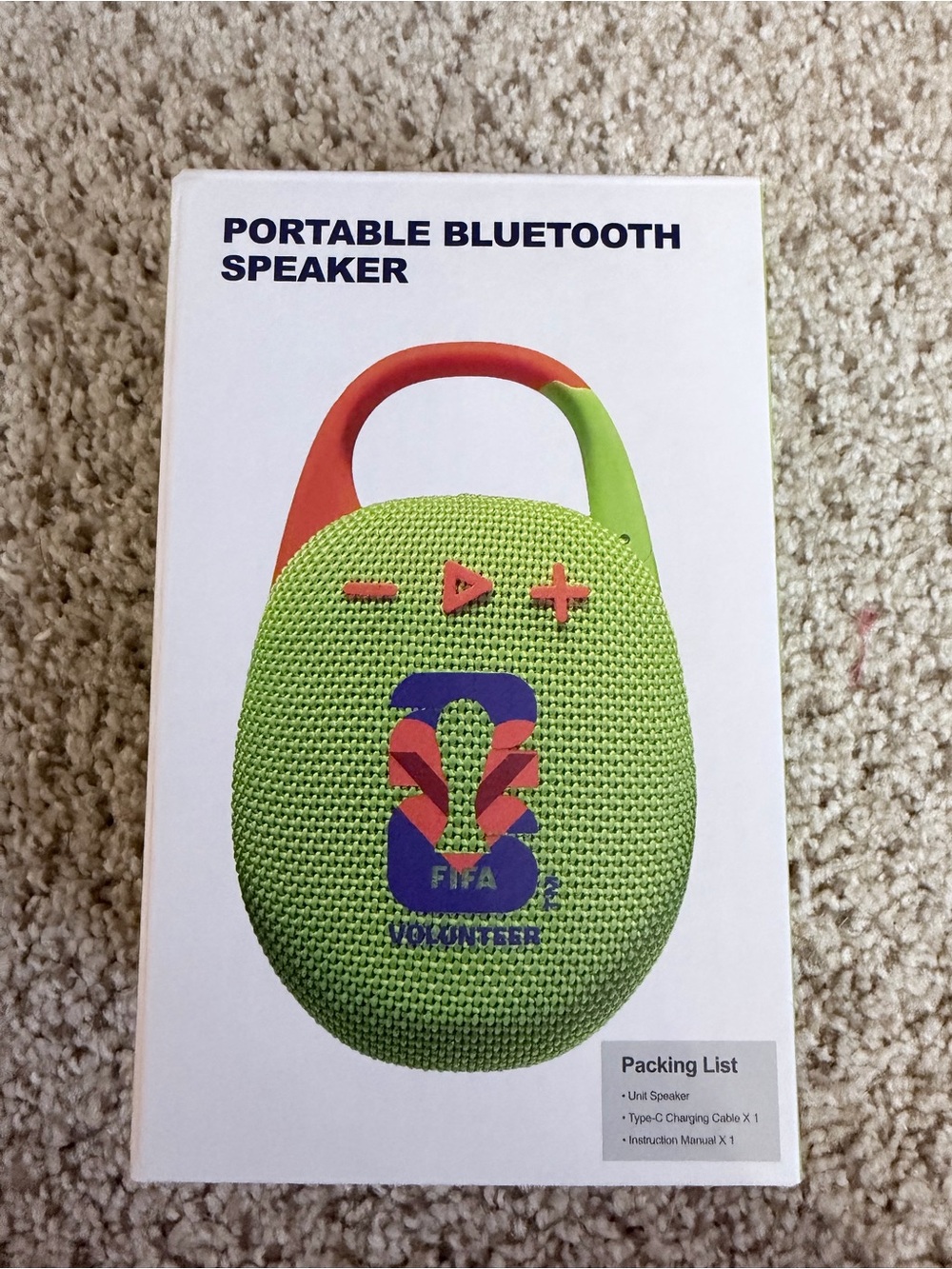Portable Bluetooth Speaker in Green with Orange Handle - Volunteer Edition